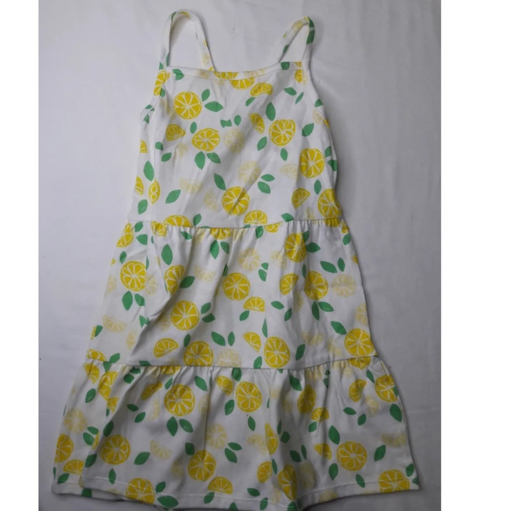 Cat & Jack Girl’s  Sleeveless Cross Back Lemon Dress